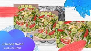 Julienne Salad by @DesiFood7861 | Colorful Fresh & Healthy Julienne Salad | Julienned Salad for Diet