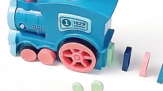 Domino Train Toys Baby Toys Car Puzzle Automatic Release Licensing Electric Building Blocks Train Toy