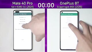 Speed test Huawei mate 10 vs OnePlus 8T