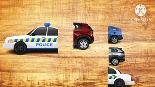 Guess the back part of police car_match the correct part