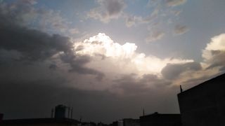 The cloudy weather
