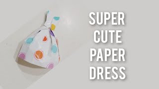 super cute Paper Barbie dress #paper folding #origami dress #papercrafts