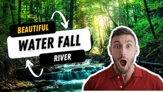 Water flow, beautiful river, waterfall, beautiful natural scene