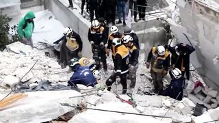 Earthquake in turkey Syria view from drone
