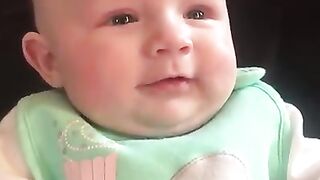 Cute baby making fun