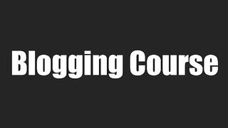 Blogging course  Introduction