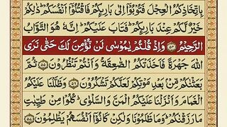 Surah Al Baqarah Beautiful Quran Recitation - Ayah 55 to 57.