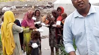 Serving in the slum.