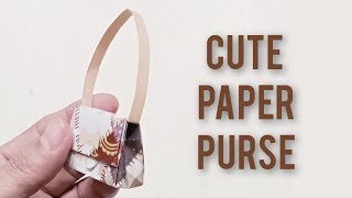 Cute Little Paper Purse/#origamipurse #paperpurse #papercrafts #howto #origami #supereasy