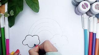 how to draw a rainbow/