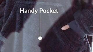 Hoodie Sweatshirt With Big Pocket Tops Sweater Comfortable Loose Double-Sided Fleece Thicker Wearable Blanket