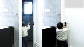 Children's Door Lever Lock Opening Artifact Anti-cat Anti-pet Room Easy To Install And Use