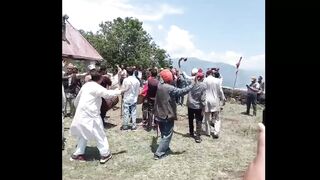 Pahadi Dhol dance by Pujari with peoples