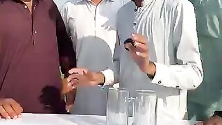 Funny water glass balance on paper