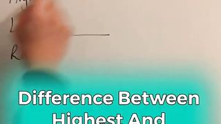 Difference between highest and lowest value