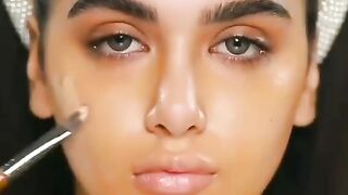 Peach glam Arabic Make up