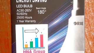 ORIENT Led Bulb 12 Watt B27 6400k to 6800k AC90-260V 50/60Hz