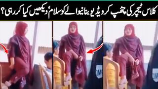 School teacher make tiktok in class room ! What these type of ladies can teach students?