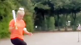 She Shoots Football at Her Lamborghini ????????????