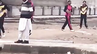Helicopter shot and goes all the way for six