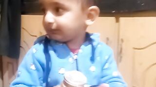 Baby in naughty mood