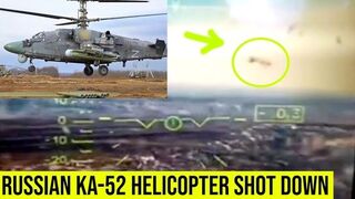 Ejection of Russian pilots from a wrecked Ka-52 helicopter