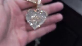Custom Baguette Heart Initial Pendant