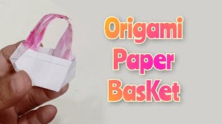 Origami Paper BasKet #supereasy #papercrafts #origamipaperbasket