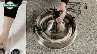 PetSafe Stainless 360 Pet Fountain - 1 Gallon (128 oz) Dog and Cat Water