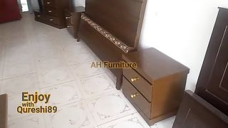Golden Brown Bed set Bedroom Furniture