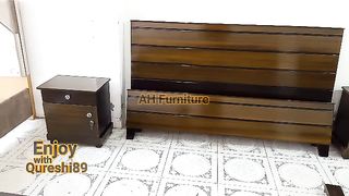 Bed with side tables