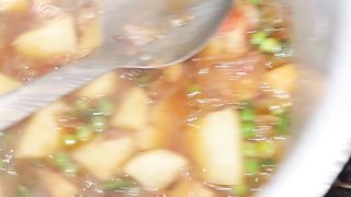 Rice with potato and mutor....