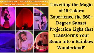 Unveiling the Magic of 16 Colors: Experience the 360-Degree Sunset Projection Light that Transforms Your Room into a Rainbow Wonderland!"