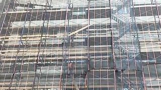 Scaffolding dismantling.