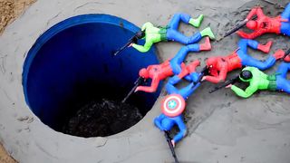 Experiment_ Spiderman vs Fanta, Pepsi, Sprite, Mtn Dew, Sodas, Coca-Cola vs Mentos in Underground