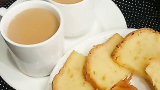 Tea Time With Friend II Enjoying The Tea II Snacks