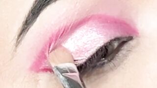 Pink eyes makeup tutorial #pinkeyesmakeup