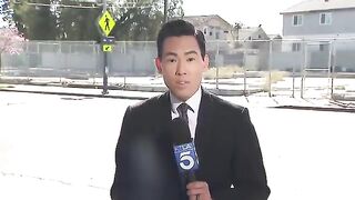 LA News Crew does a Story about the Most Dangerous Intersection in the Area and Witnesses an Accident