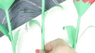 how to create Flower with Paper DIY
