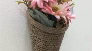 Jute Burlap cone style wall hanging