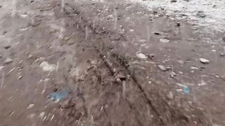 Snow falling in Parachinar.Very cold weather