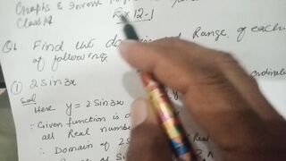 Class 11. Domain &range |even or odd||max&Mln|period of a functtion|Ex12.1|