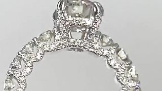 14k White Gold & Real Natural Diamonds Ladies Eternity Ring