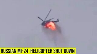 Ukrainian forces shot down Russian Mi-24 Helicopter near Bakhmut