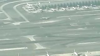Landing in Dubai airport beautifull view