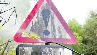 The Guy Just Washes Road Signs for Helping Others Best Motivational Clip