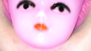 Asmr mukbang eating doll jelly