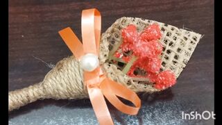Handmad jute boutonnieres weeding fl