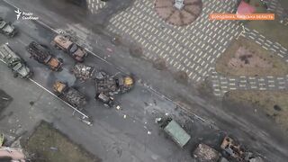 Уничтоженная российскими войсками Бородянка видео из дрона