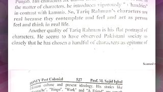 Important questions of Moustache by Tariq Rahman